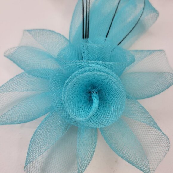 Turquoise Blue Fascinator Hair Clip Flower Corsage Flower Floral Hair Accessory